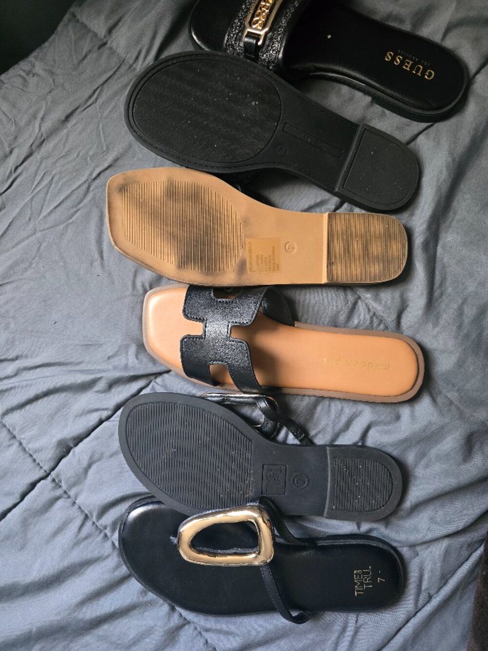 Set of 3 Black Sandals (7)